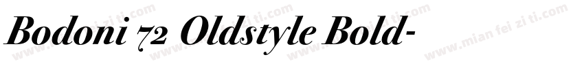 Bodoni 72 Oldstyle Bold字体转换